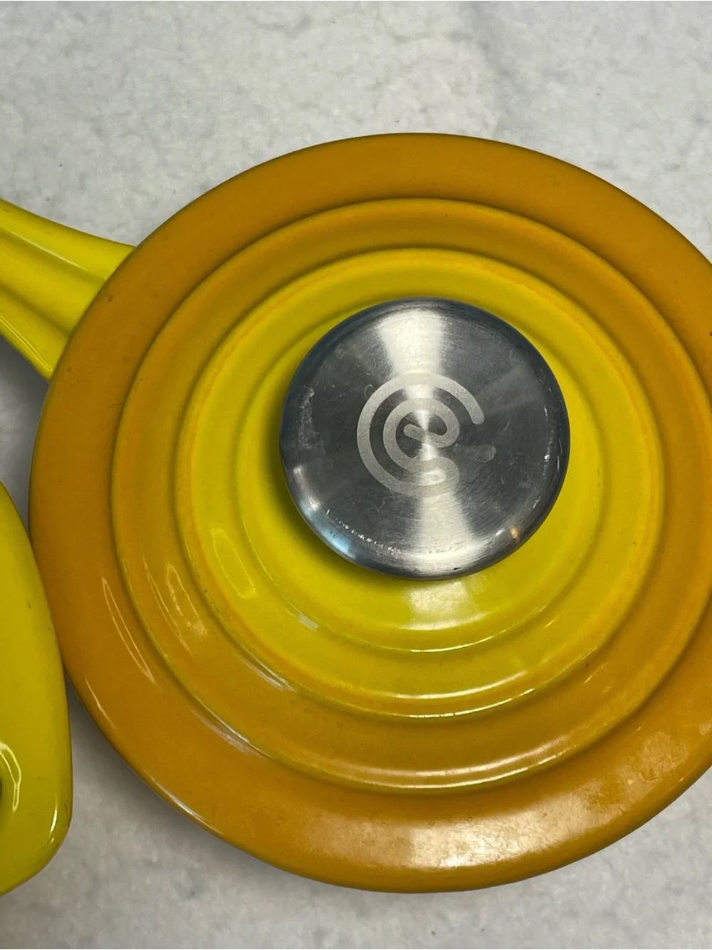Cook’s Essentials Yellow Orange Enameled Cast Iron Mini Dutch Oven & Saucepan